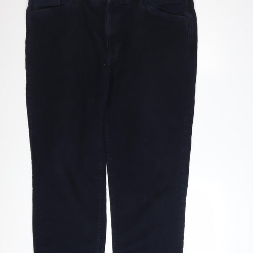 Marks and Spencer Men's Blue Chino Trousers 42x31 Regular Cotton