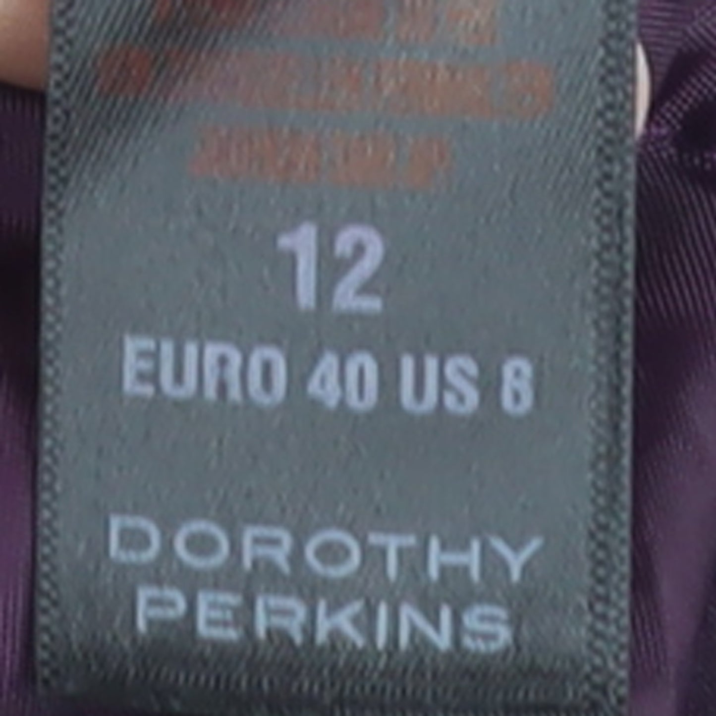 Dorothy Perkins Womens Purple Hooded Faux Fur Trim Parka Coat Size 12