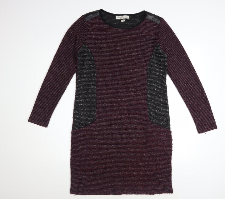 Paco Boutique Women's Purple Knit Shift Dress Size 10