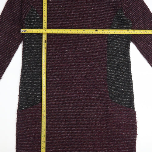 Paco Boutique Women's Purple Knit Shift Dress Size 10