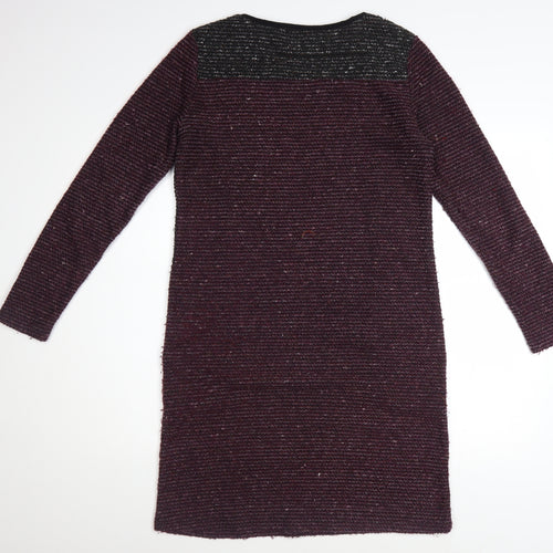 Paco Boutique Women's Purple Knit Shift Dress Size 10