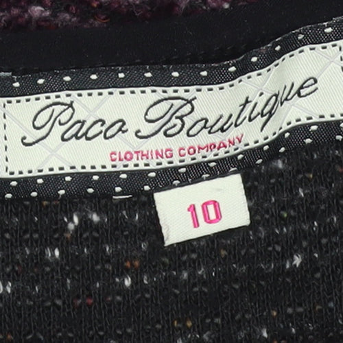 Paco Boutique Women's Purple Knit Shift Dress Size 10