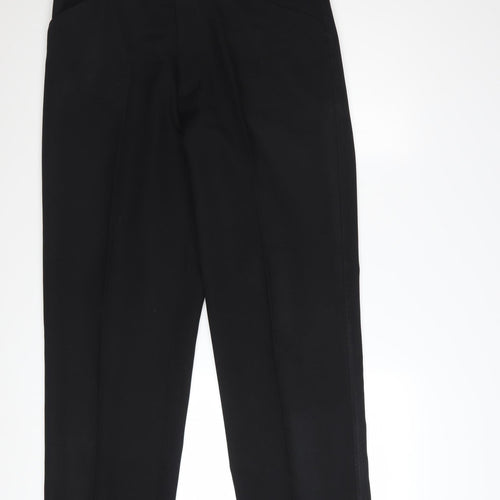 BHS Men's Black 36W 31L Regular Fit Dress Trousers