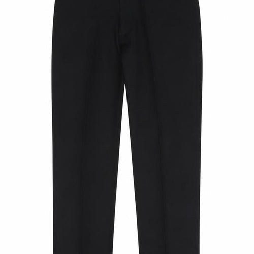 BHS Men's Black 36W 31L Regular Fit Dress Trousers