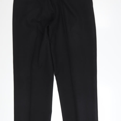BHS Men's Black 36W 31L Regular Fit Dress Trousers