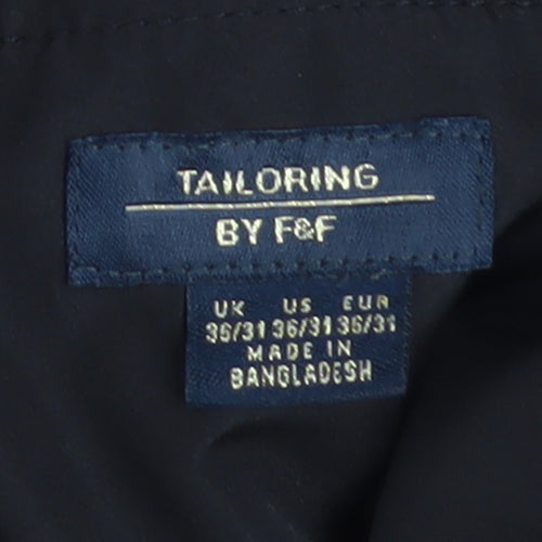 F&F Men’s Black Tailoring Dress Pants Regular Fit 35W 31L