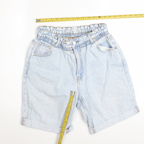 Primark Women’s Blue Paperbag Denim Shorts Size 12