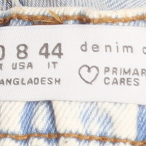 Primark Women’s Blue Paperbag Denim Shorts Size 12