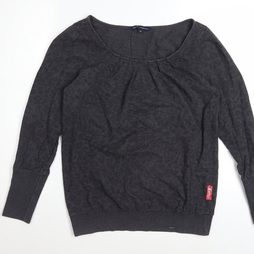 French Connection Women's Grey Cotton Pullover Sweatshirt M