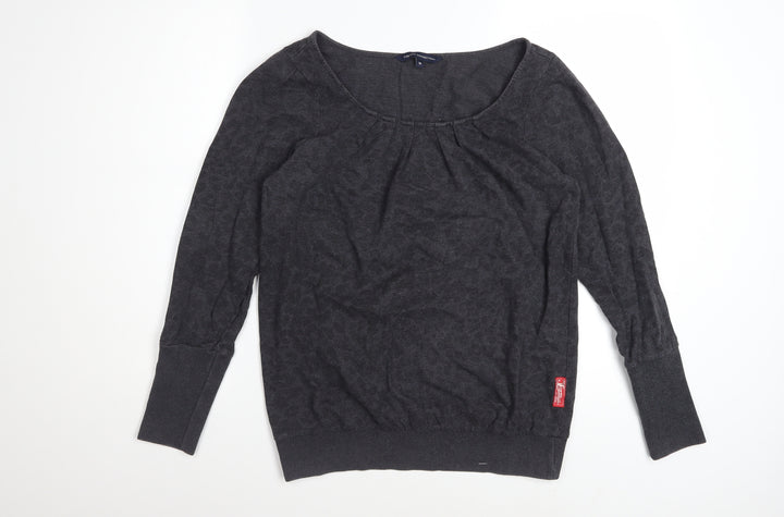 French Connection Women's Grey Cotton Pullover Sweatshirt M
