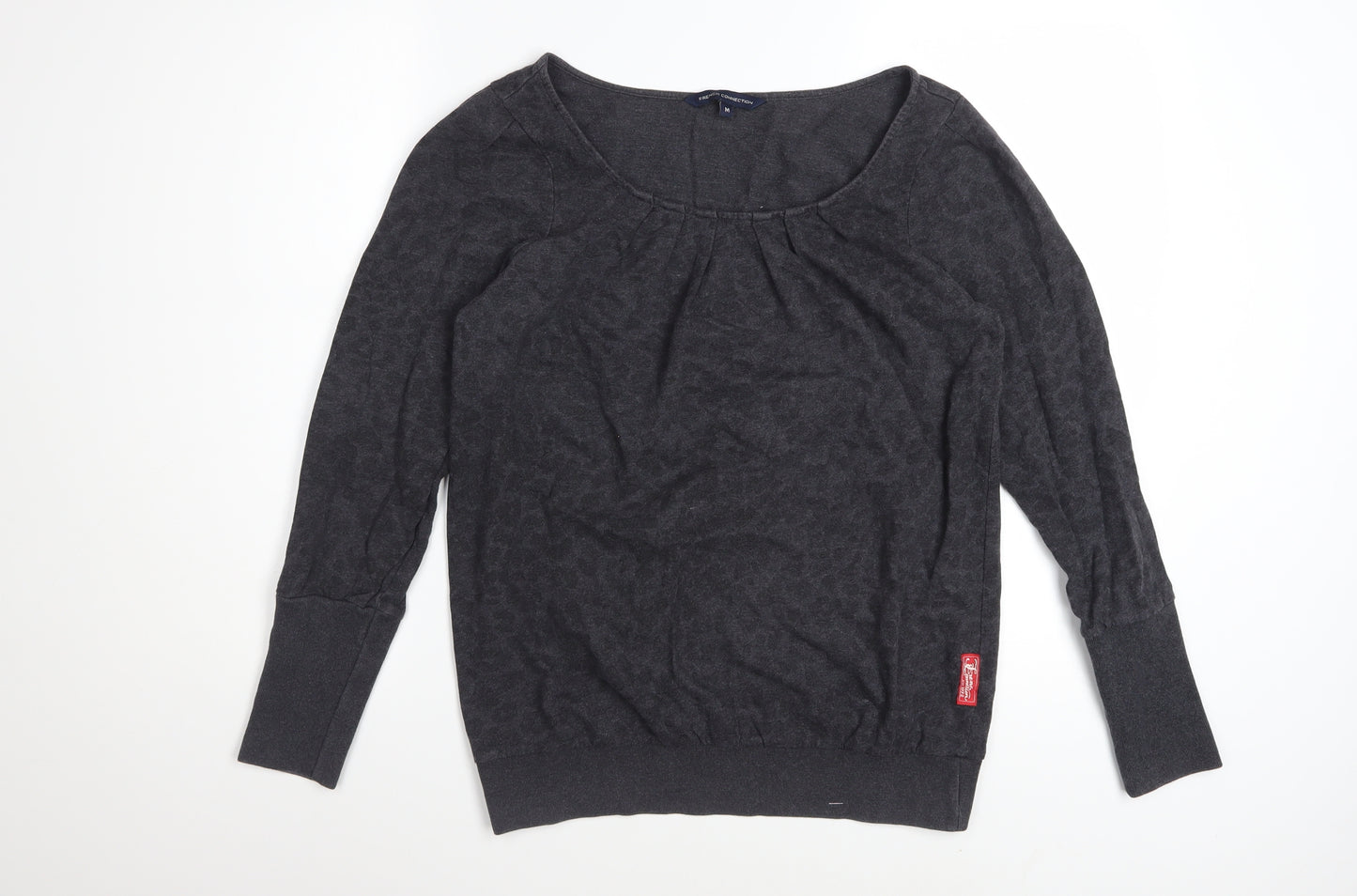 French Connection Women's Grey Cotton Pullover Sweatshirt M