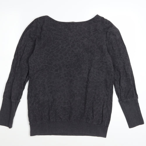 French Connection Women's Grey Cotton Pullover Sweatshirt M