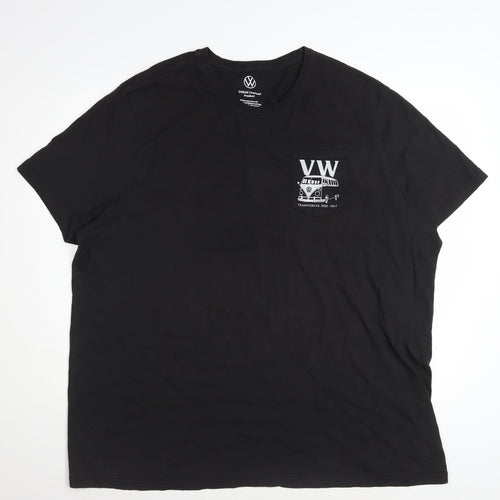 Volkswagen Mens Black 3XL VW Transporter Graphic Cotton T-Shirt