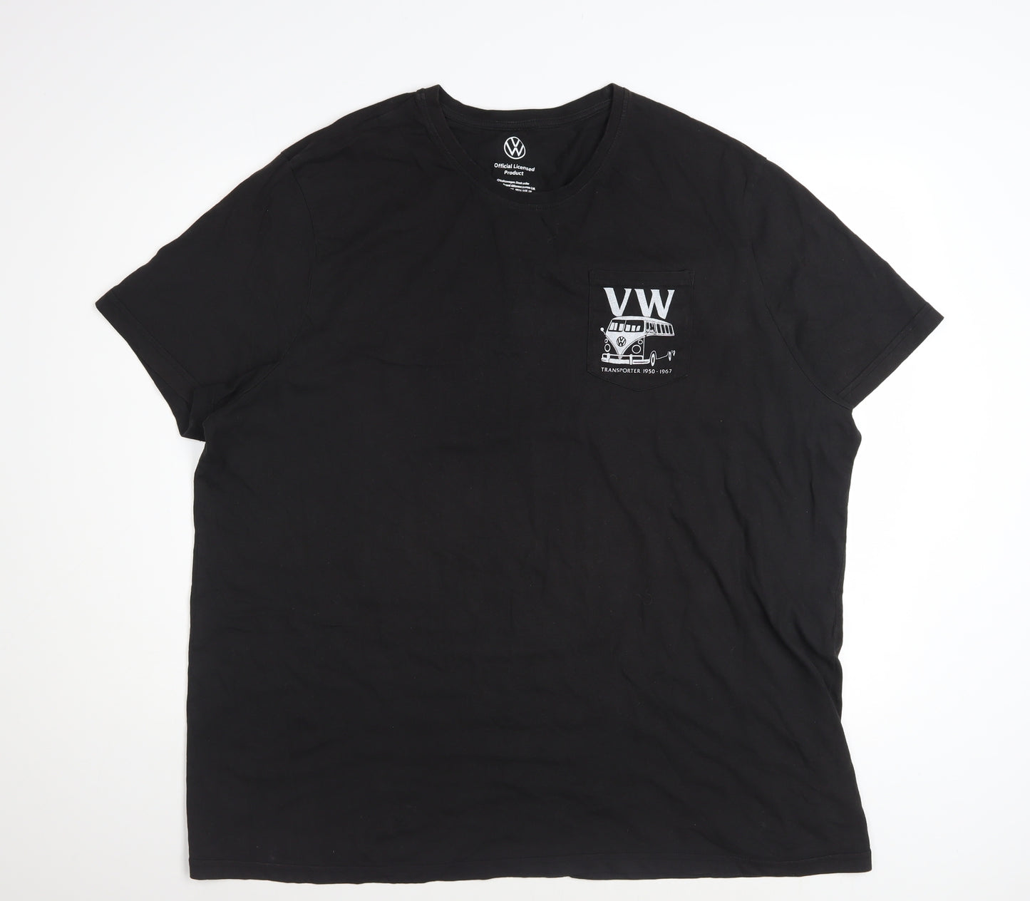 Volkswagen Mens Black 3XL VW Transporter Graphic Cotton T-Shirt