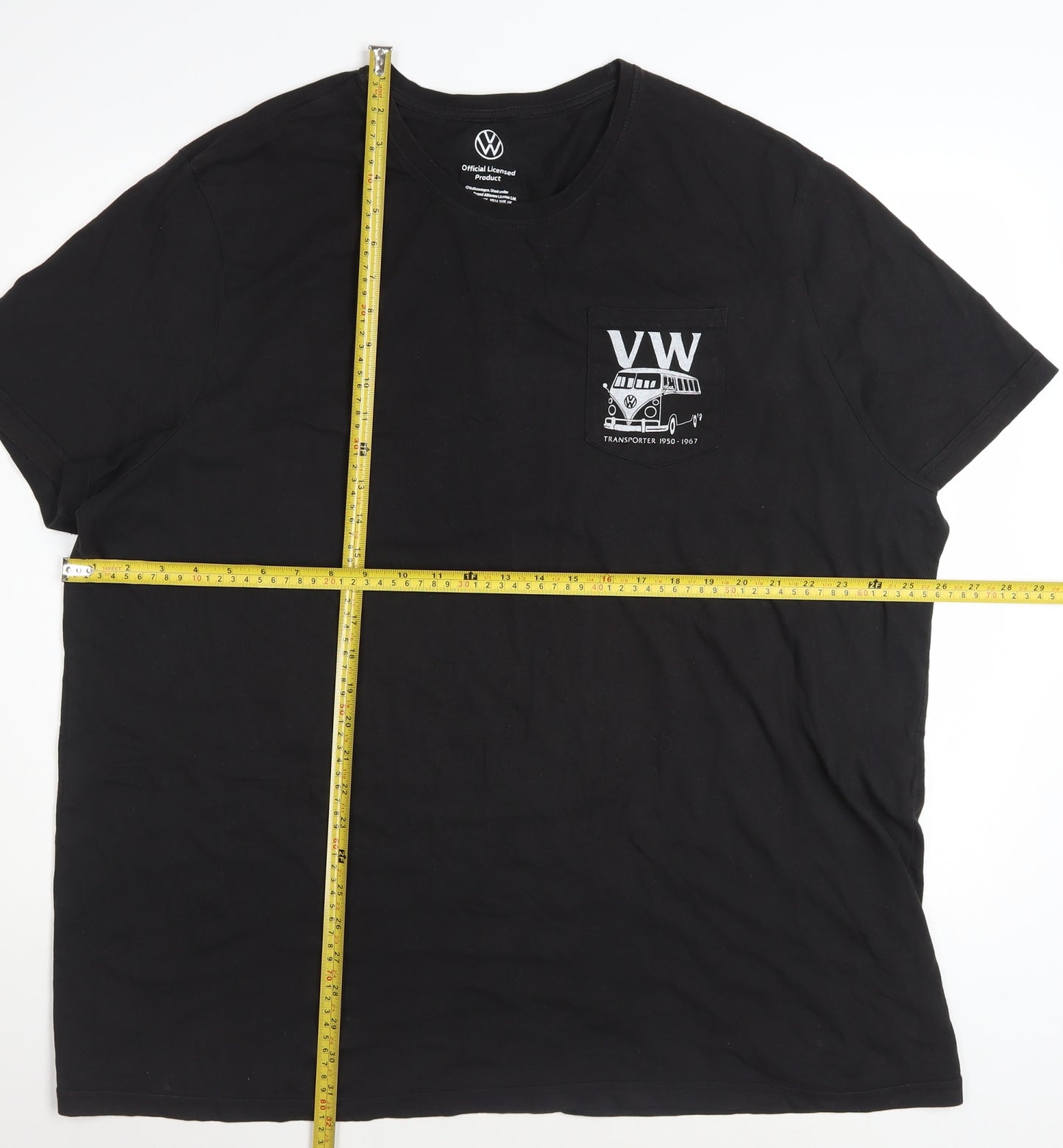 Volkswagen Mens Black 3XL VW Transporter Graphic Cotton T-Shirt