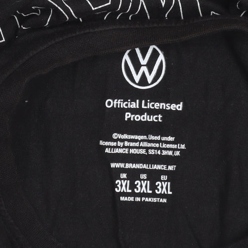 Volkswagen Mens Black 3XL VW Transporter Graphic Cotton T-Shirt