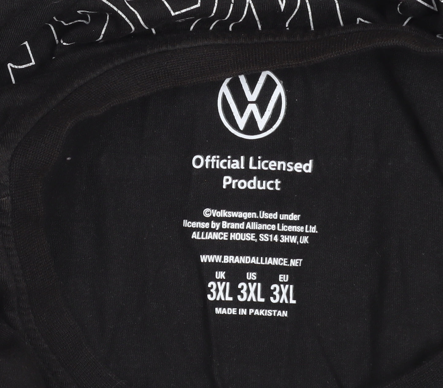 Volkswagen Mens Black 3XL VW Transporter Graphic Cotton T-Shirt