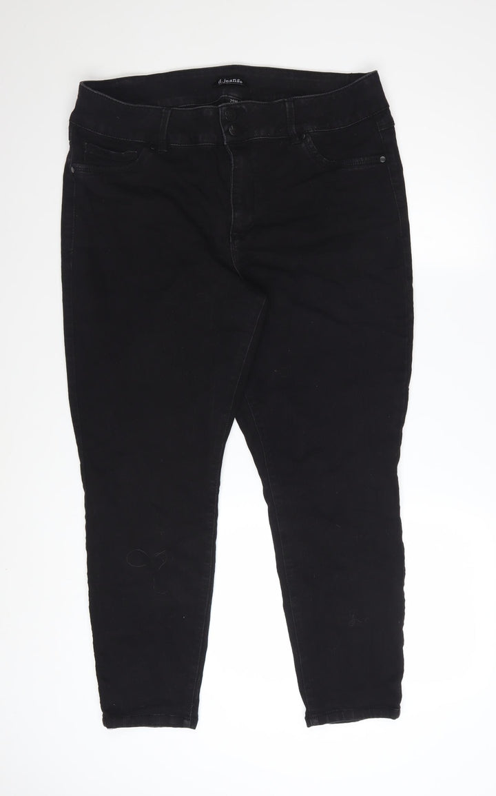d.jeans Women's Black 20 Plus Skinny Stretch Denim Jeans