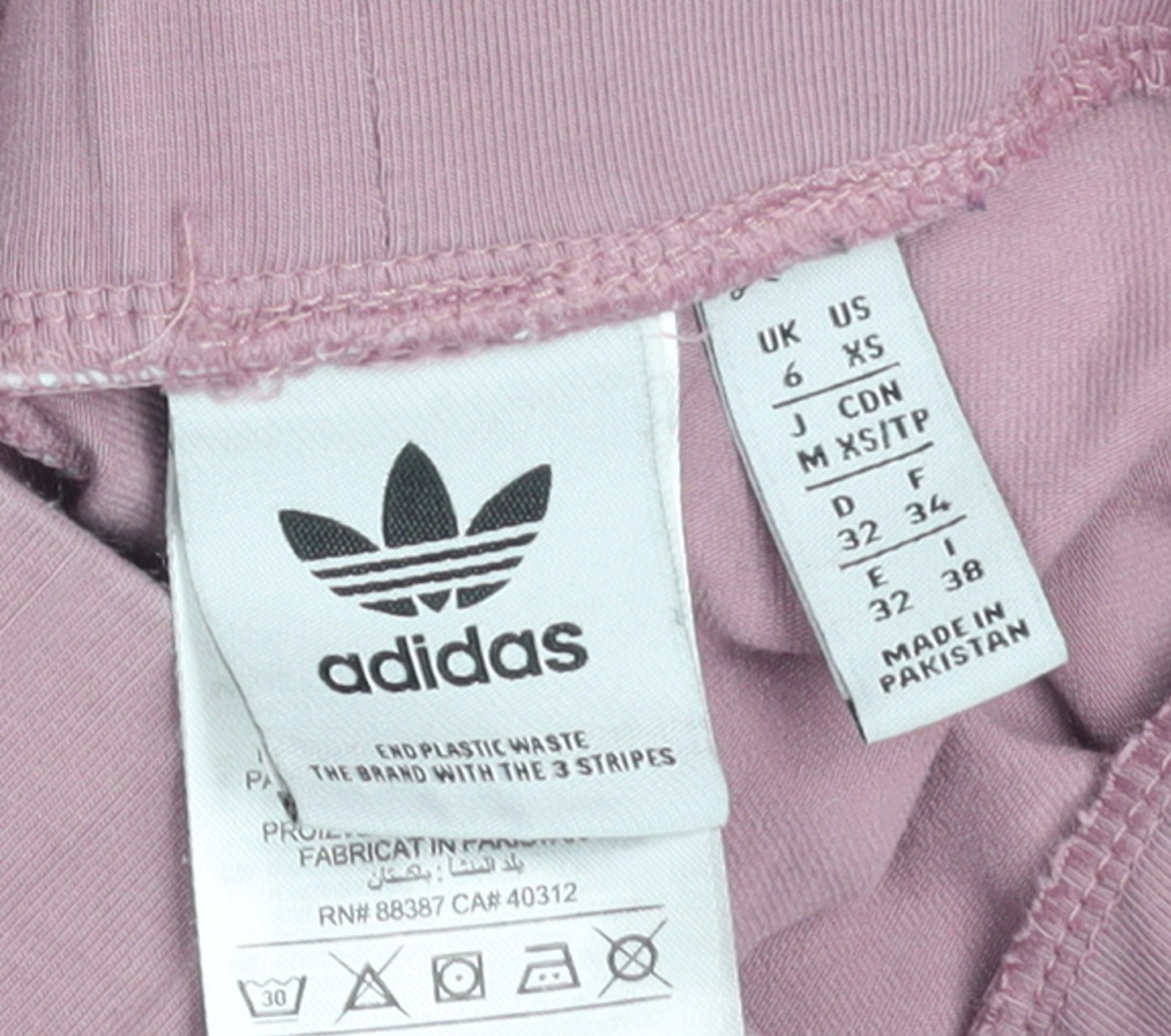 Adidas Women’s Pink Leggings XS Cotton Stretch Side Stripe