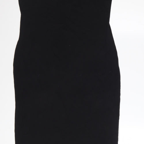 PrettyLittleThing Women Black Midi Bodycon Sleeveless Dress Size 12