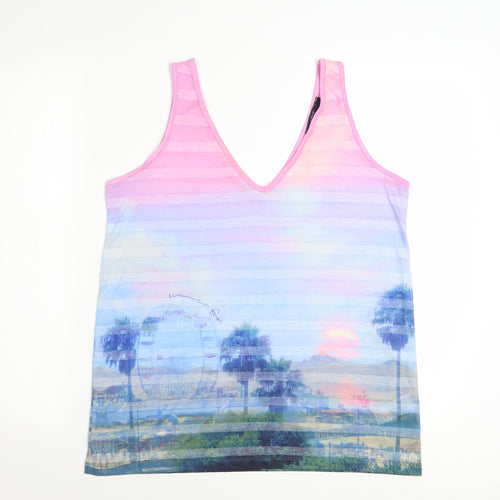 Next Women's Multicoloured V-Neck Camisole Tank Top Size 12
