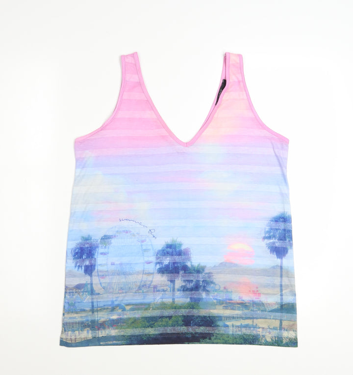 Next Women's Multicoloured V-Neck Camisole Tank Top Size 12
