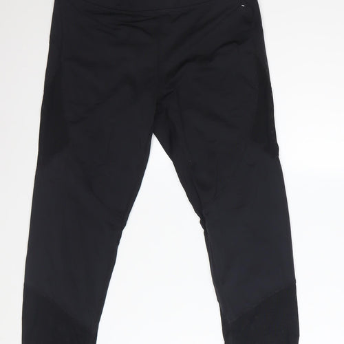 H&M Women’s Black Capri Leggings Size 12 Slim Fit Activewear