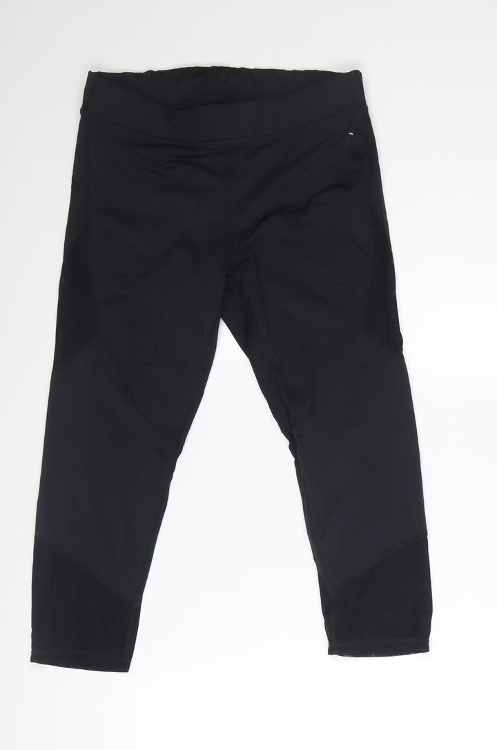 H&M Women’s Black Capri Leggings Size 12 Slim Fit Activewear