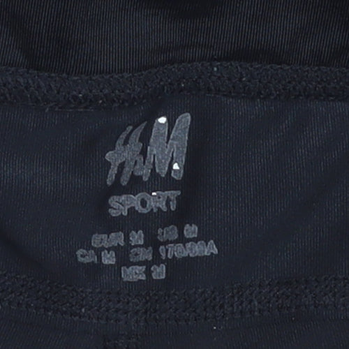H&M Women’s Black Capri Leggings Size 12 Slim Fit Activewear