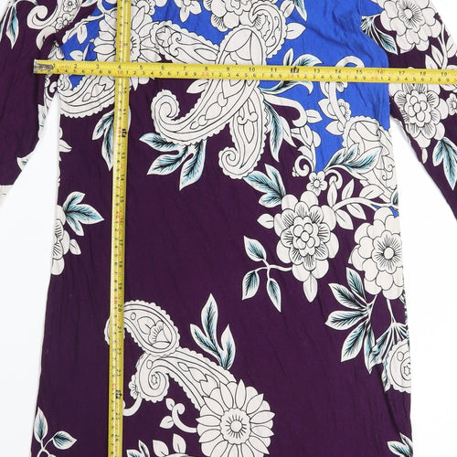 M&Co Women’s Multicoloured Paisley Shift Dress Size 12