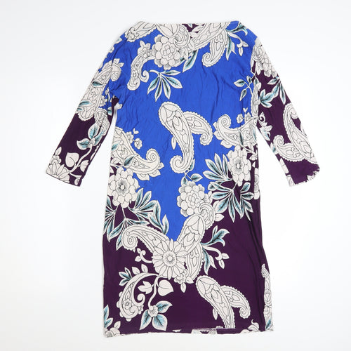 M&Co Women’s Multicoloured Paisley Shift Dress Size 12