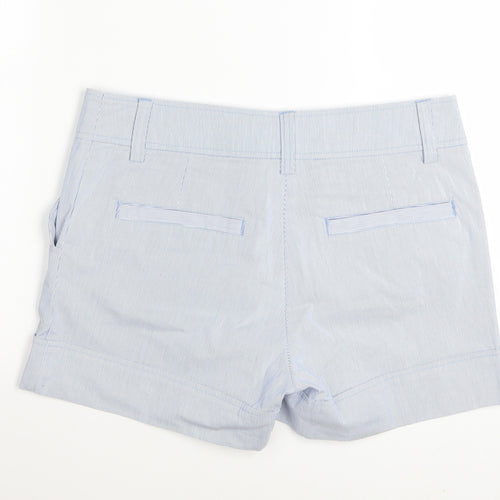 H&M Women Blue Striped Sailor Shorts Size 12 Cotton Blend
