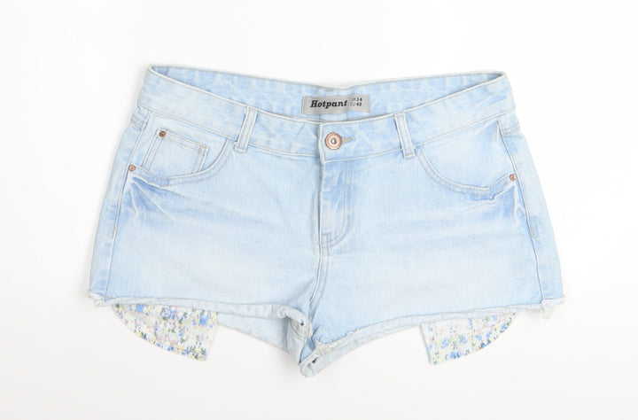New Look Women Blue Denim Hot Pants Shorts Size 14