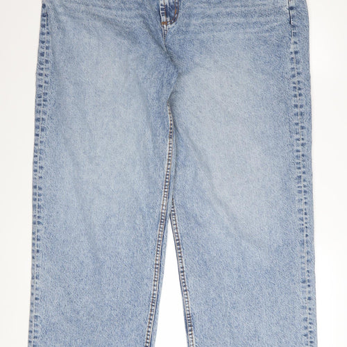 ASOS DESIGN Men's Blue Light Wash Straight Fit Jeans 34W 30L