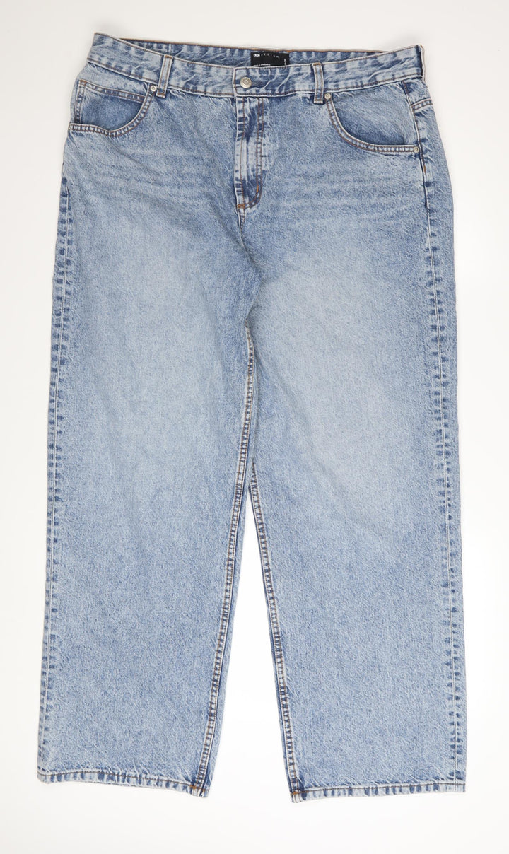 ASOS DESIGN Men's Blue Light Wash Straight Fit Jeans 34W 30L