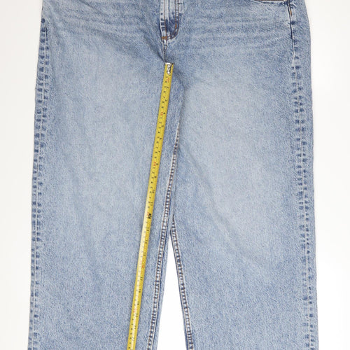 ASOS DESIGN Men's Blue Light Wash Straight Fit Jeans 34W 30L