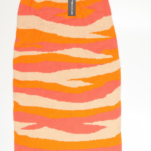 PrettyLittleThing Women’s Multicoloured Midi Knit Pencil Skirt Size L