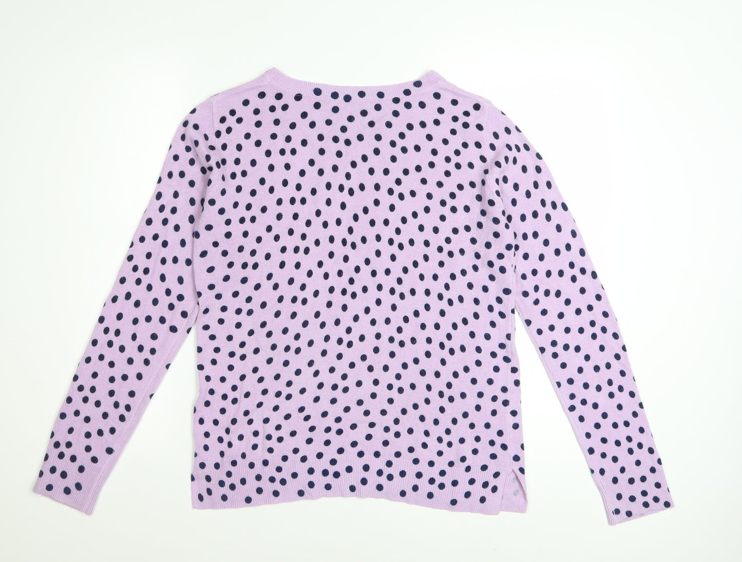 Marks and Spencer Women’s Lilac Polka Dot Jumper Size 14 Long Sleeve