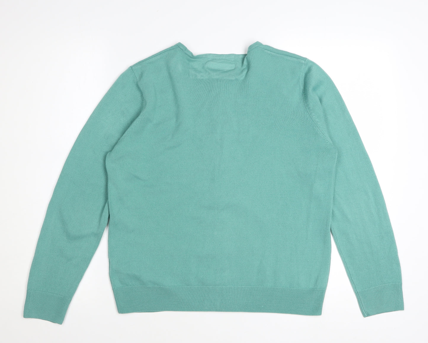 Marks and Spencer Women Green Size 14 Embroidered Cardigan