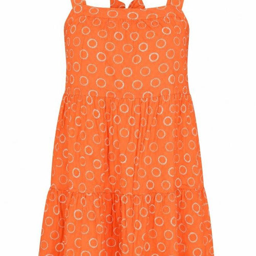 Next Women's Orange Polka Dot A-Line Sleeveless Dress Size 18