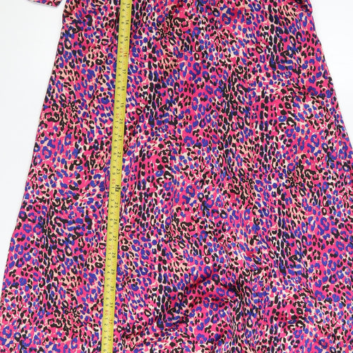 Girl In Mind Womens Multicoloured Leopard Midi Dress UK12