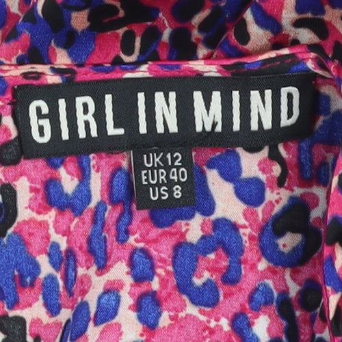 Girl In Mind Womens Multicoloured Leopard Midi Dress UK12