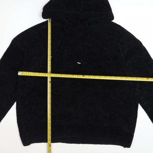 Primark Womens Black L Pullover Hoodie Soft Fleece Polyester
