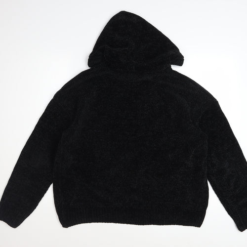 Primark Womens Black L Pullover Hoodie Soft Fleece Polyester