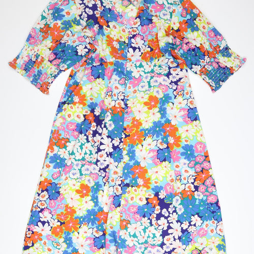 Studio Women’s Multicoloured Floral A-Line Midi Dress Size 16