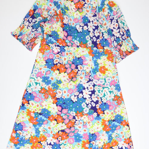 Studio Women’s Multicoloured Floral A-Line Midi Dress Size 16