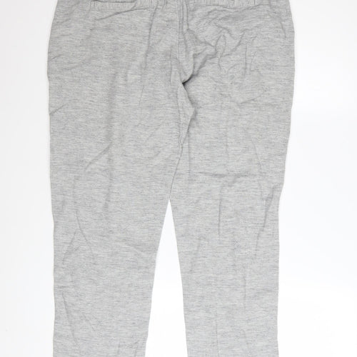 ACW85 Men's Grey Slim Fit Chino Trousers 34S Cotton Linen