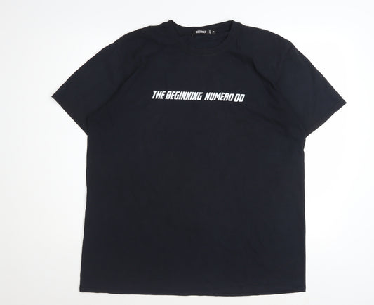 Missguided Women's Black Cotton Short Sleeve T-Shirt Size M