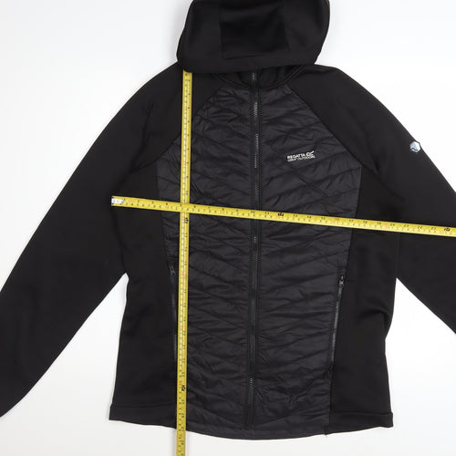 Regatta Men Black Softshell Hooded Jacket Size M Outdoor Hiking Coat