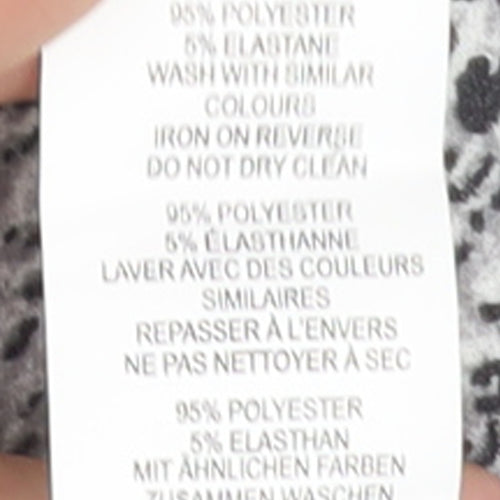 Boohoo Womens Grey Snake Print Wrap Midi Skirt Size 18